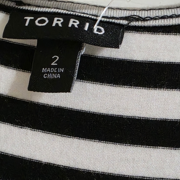 torrid Black and White Striped Surplice Maxi Dress - Picture 7 of 7